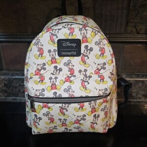 Loungefly Disney Mickey Mouse Backpack - White and Yellow